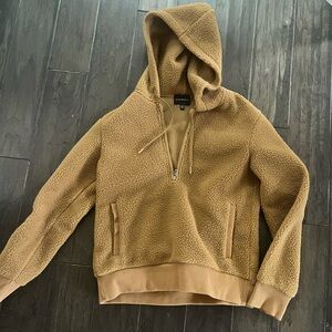 Club Monaco Tan Hooded Sweatshirt